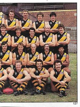 1984 Scanlens VFL Stickers #127 Richmond Tigers Team Front